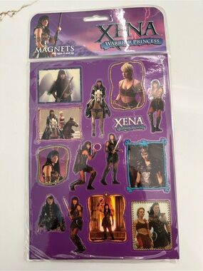 Vintage Xena Warrior Princess Magnet Set Sealed Licensed TV Show Collectible NWT